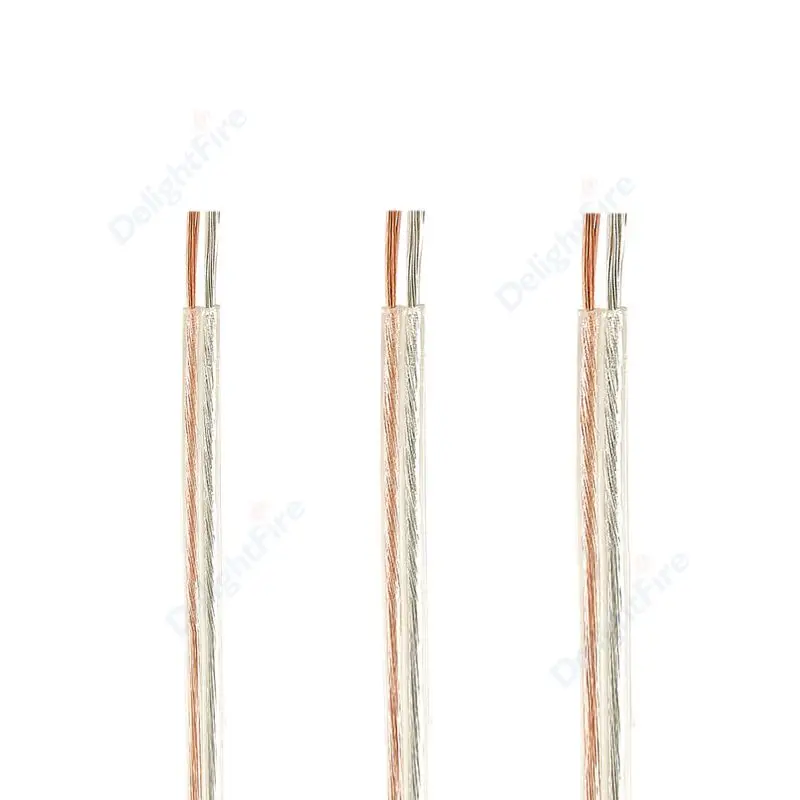 

2pin провод для динамика 22AWG 20AWG 18AWG прозрачный ПВХ Луженый неизолированный медный шнур провод аудио кабель для проекта автомобильной проводки