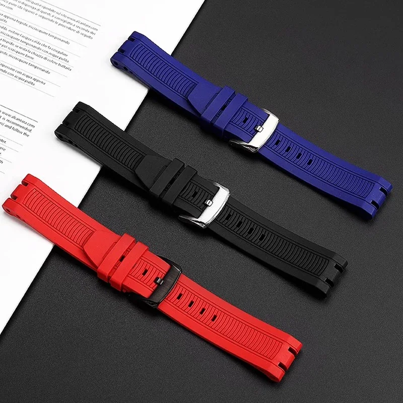Фото Спортивная силиконовая резина 22 мм для Tissot Racing T115417A Series, специальный ремешок для часов с двойным вырезом T115.427, мужская цепочка для часов №5