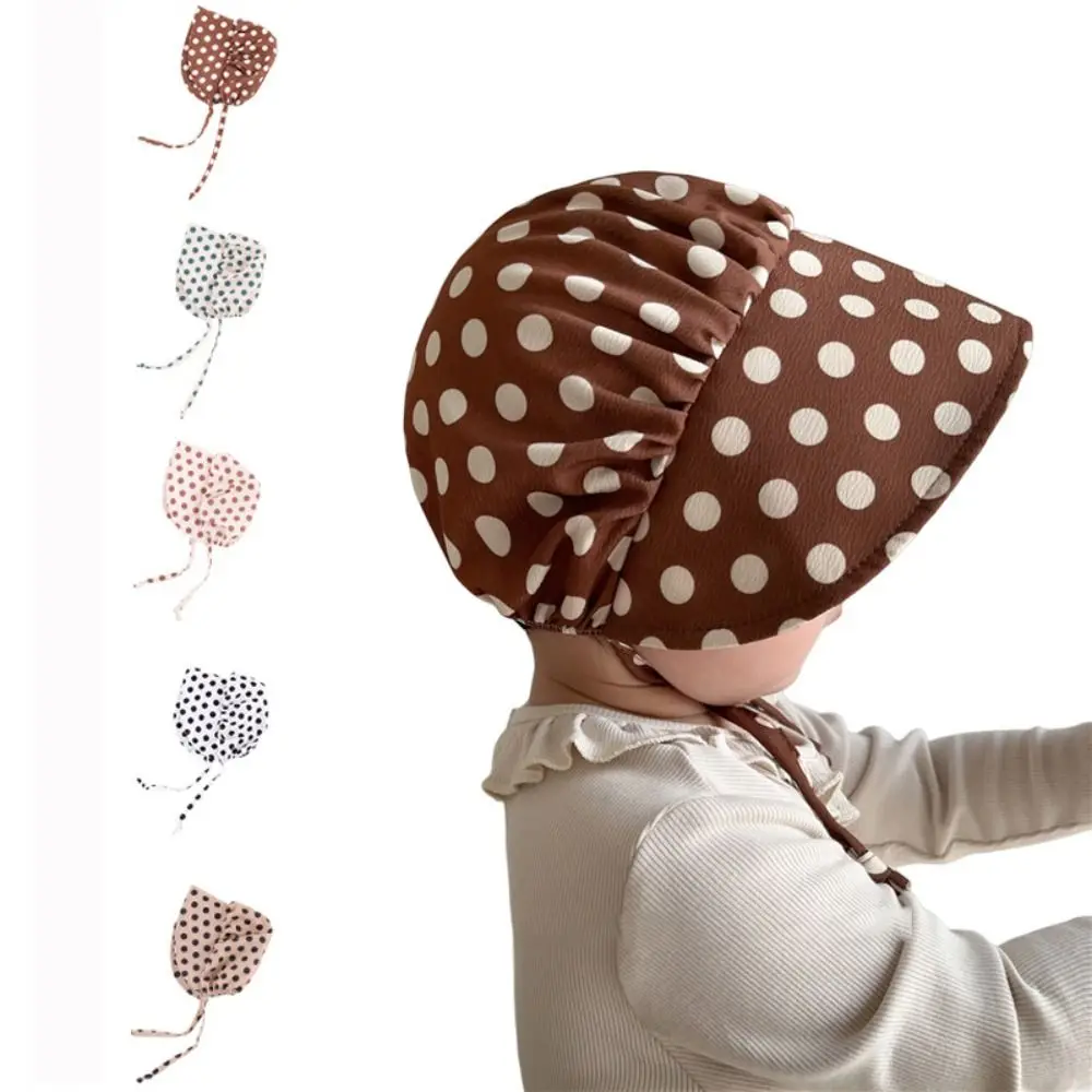 

Thin Summer Boys And Girls Travel Polka Dot Palace Hat Big Brim Sunshade Hat