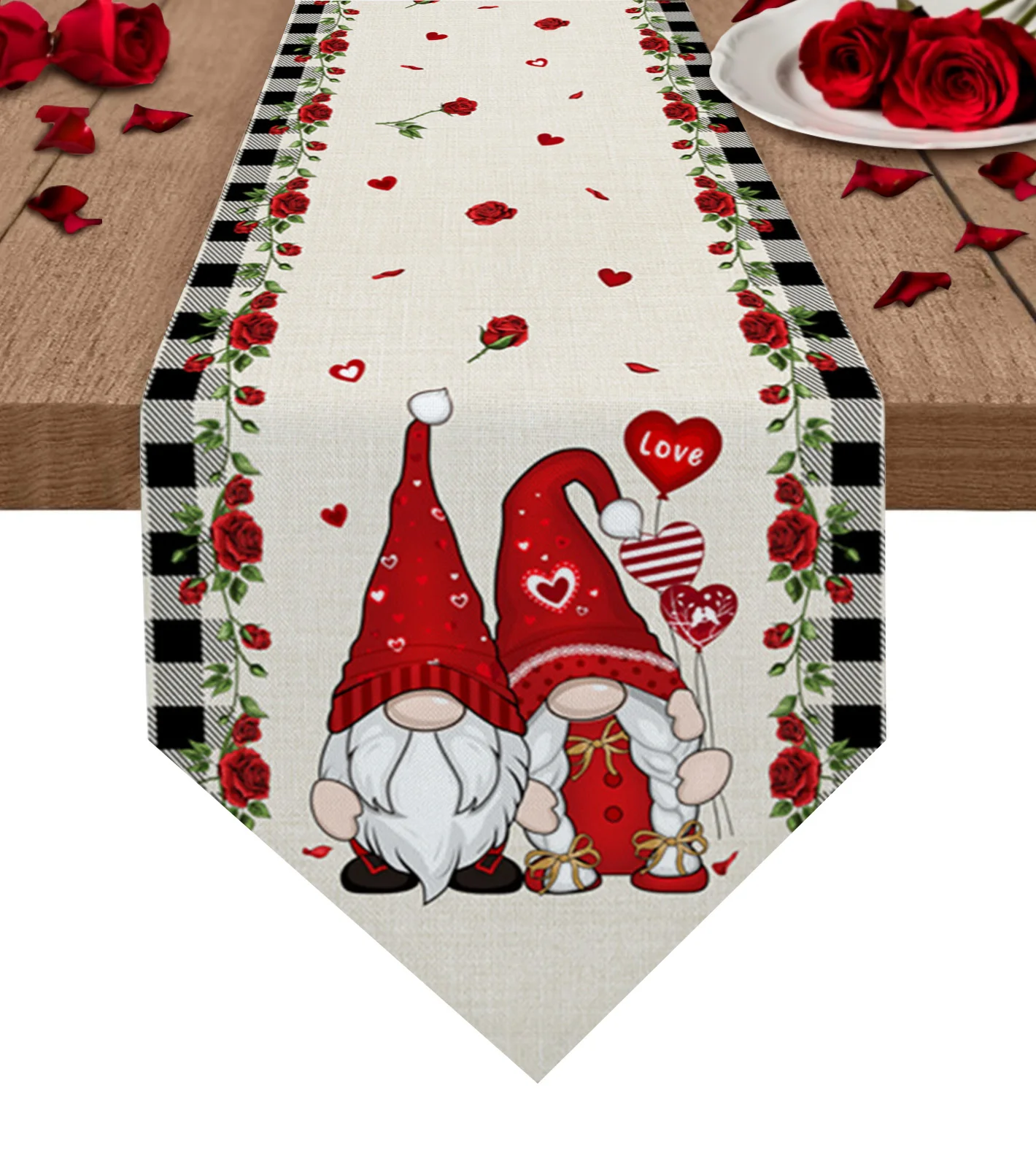 

День Святого Валентина, любовь, карликовая настольная дорожка, свадебное Современное украшение для дома, Настольная дорожка, Кухонное украшение, скатерть