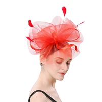 fascinators hats for women with hair clip tea party hats feather wedding headware bridal 1920s headpiece