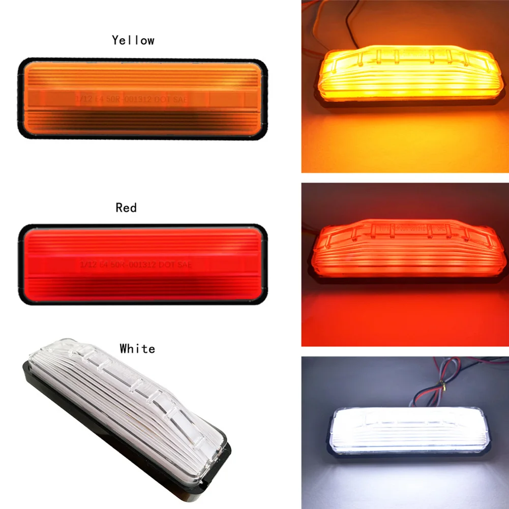 

12V 24V Truck Trailer Lights LED Side Marker Position Lamp Lorry Tractor Clearance Lamps Parking Light Red White/Amber
