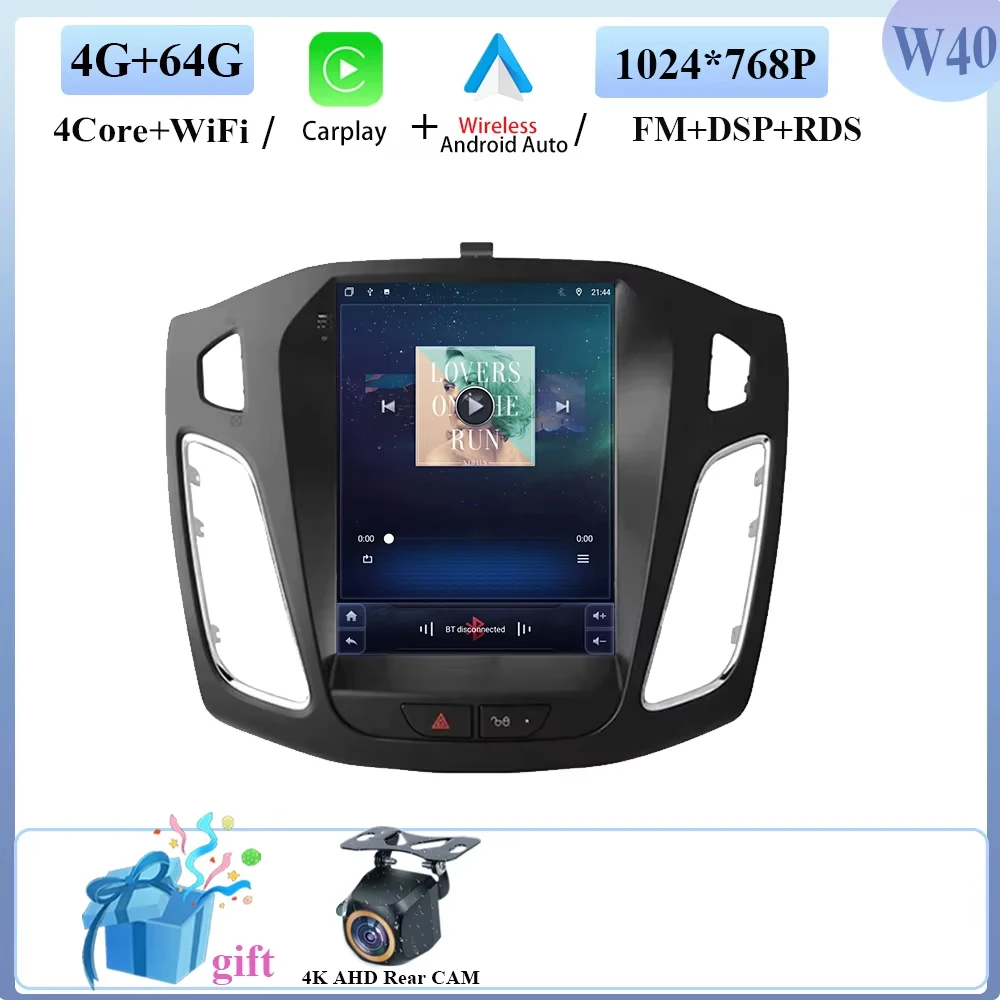 

Автомобильный радиоприемник Android 15 для Ford Focus MK3 2011-2019 Мультимедийный видеоплеер Навигация GPS Стерео авто carplay 2din Новый BT dvd