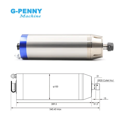 G-PENNY MACHINE 3.7kw ER20 металлический шпиндель водяного охлаждения