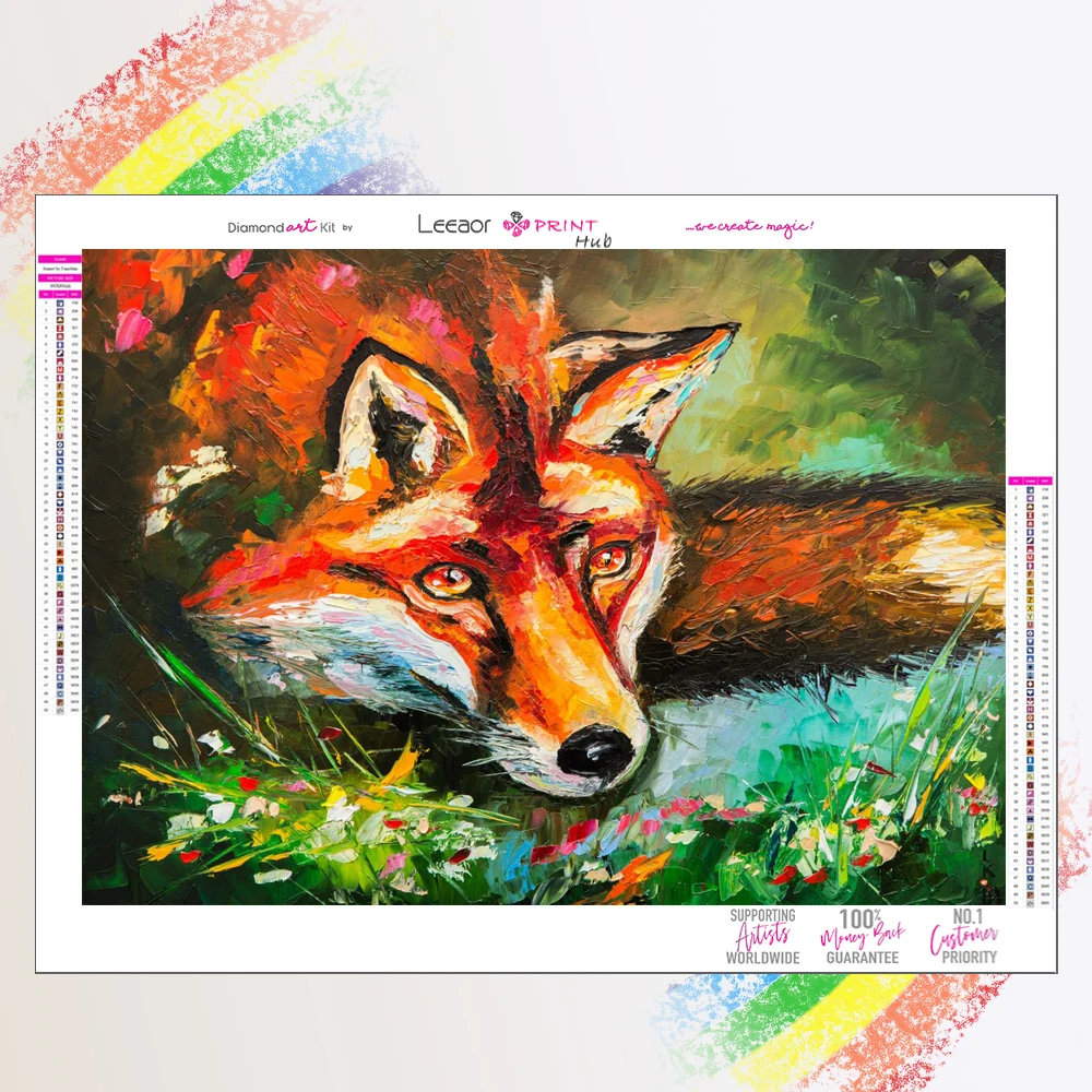 

5d Diamond Painting Colorful Animal Eagle Cow Butterfly Fox Mosaic Embroidery Cross Stitch Diamond Painting Kits Diy Home Decor
