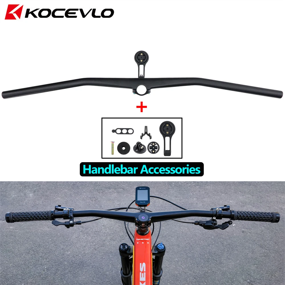 Carbon Fiber Mountain Road Racing Speed Integrated Handlebar,MTB AM XC Bicycle Handlebar,720/740/760/780/800mm Black Bike Handle