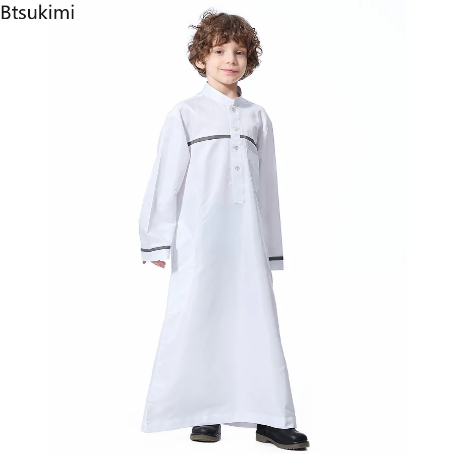 2023 Kids Abaya Muslim Long Sleeve Middle East Teenage Dress Habaya Dubai Robe Traditionnelle Arabe Islamitische Kleding Priere