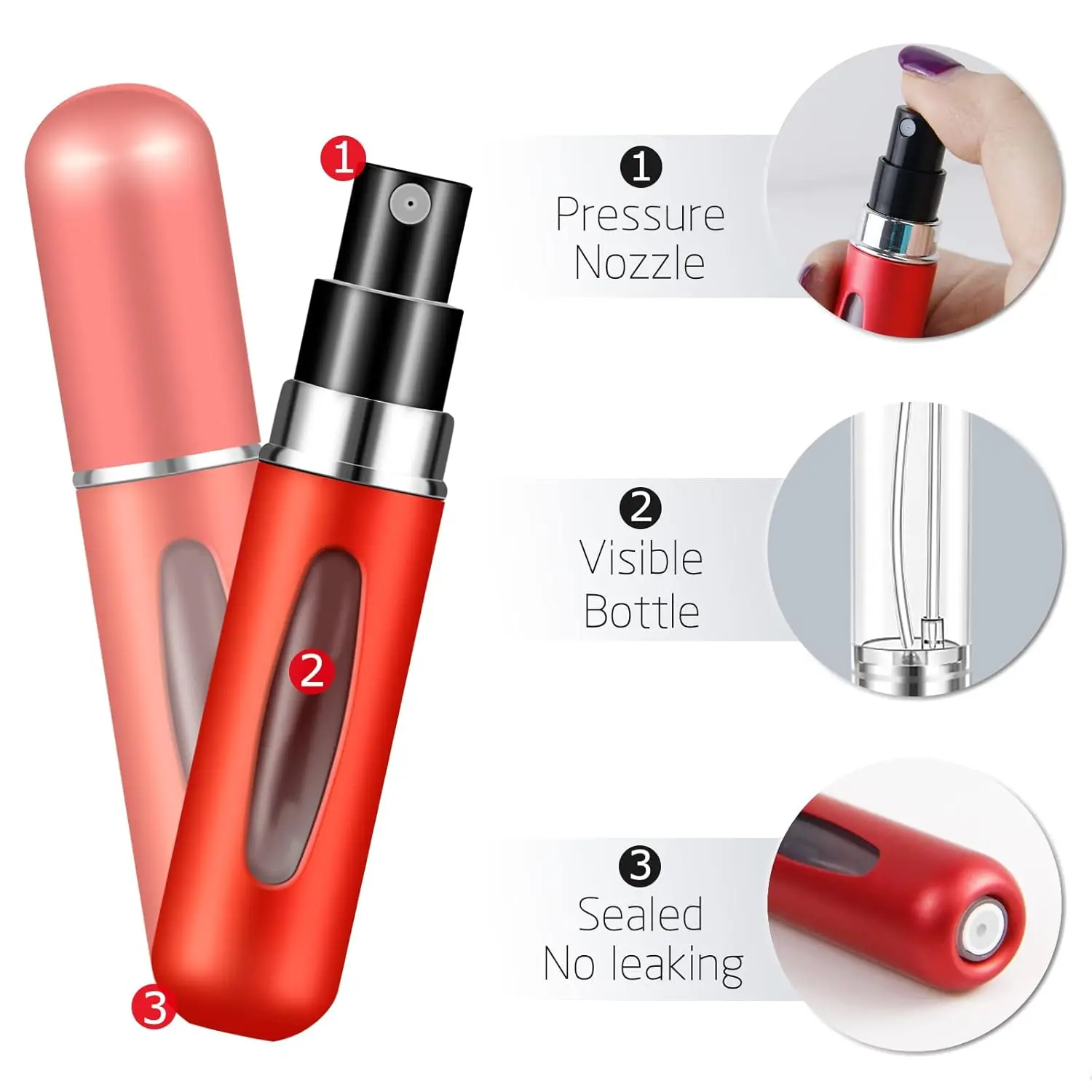 Портативный флакон для духов с распылителем 3/5/10/20/30 шт