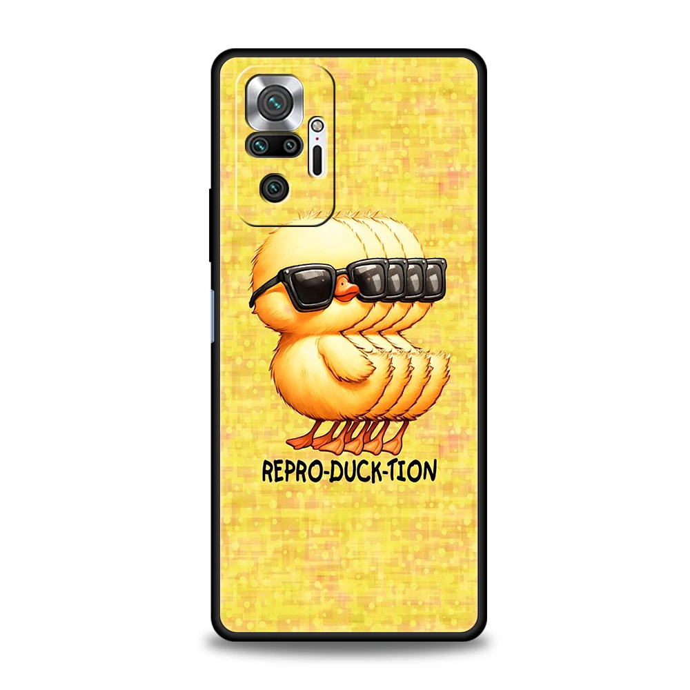 Фото Cute Cartoon Duck Phone Case Cover for Redmi 14C 10C Note 14 13 12 10 11 Pro Plus 7 8T K40 K50 Gaming Pro Plus 5G Soft TPU Shell №4