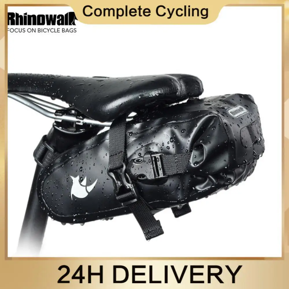 

Bike Package Waterproof Portable Riding Equipment Bag Saddle Bag Reflective Logo Anti-shaking Tail Light Hook