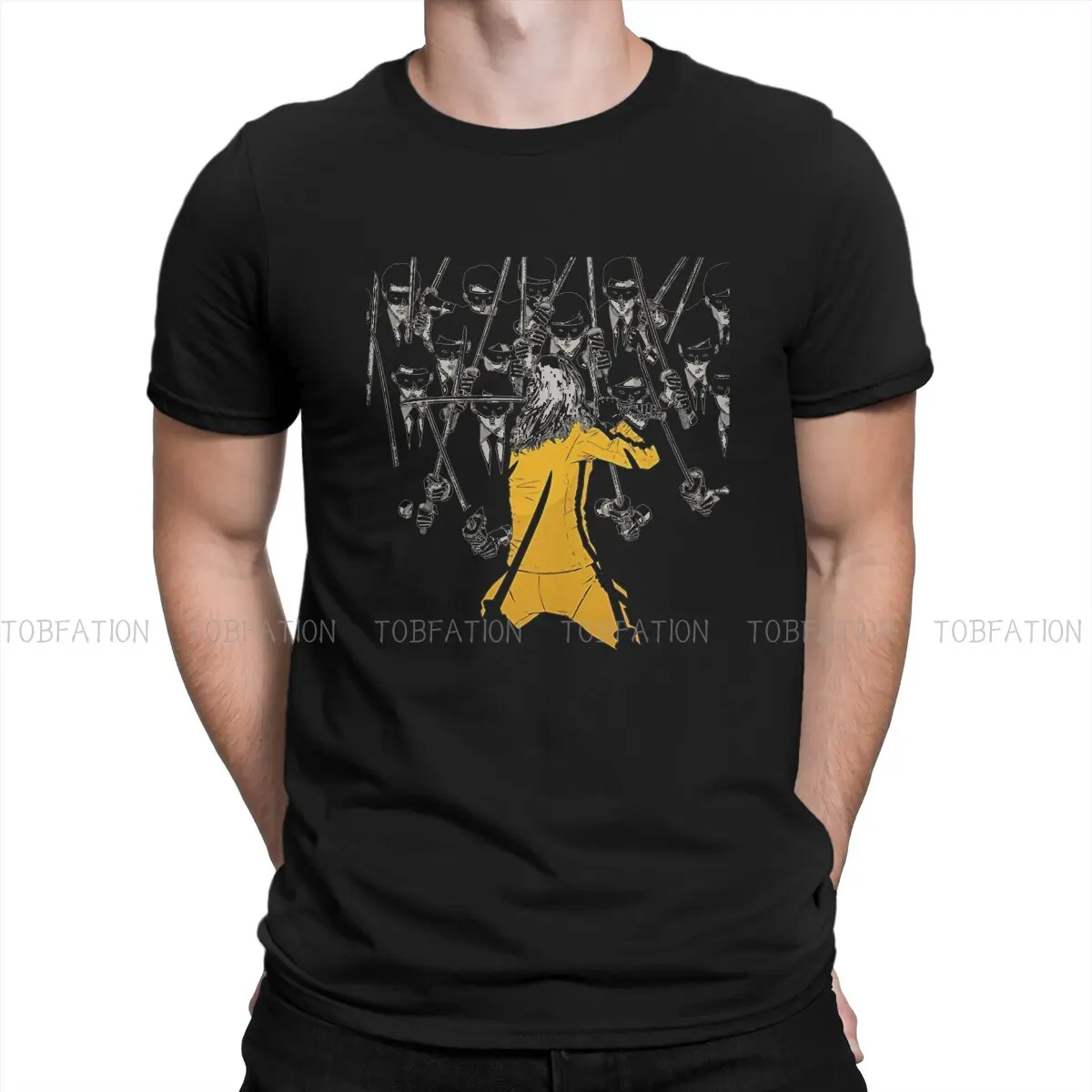 

Slay the Bride Kill Bill Quentin Film Tshirt Top Cotton Crewneck Men's Streetwear Harajuku Men T shirt