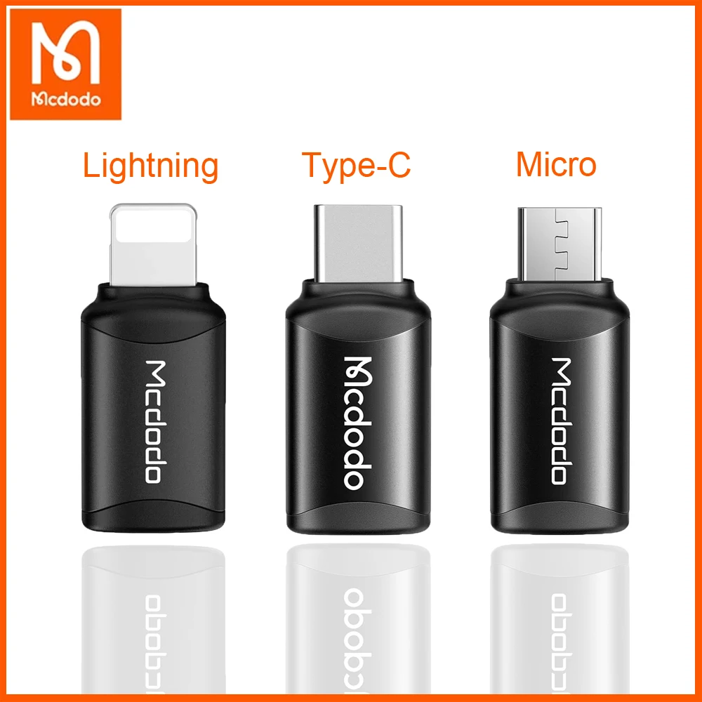 

Mcdodo OTG USB Charger Data Cable Micro Converter Type C to Lightning Adapter For iPhone 13 12 11 Pro Max X XR 3A Fast Charging