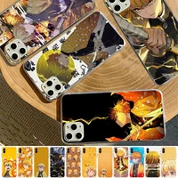 maiyaca anime demon slayer agatsuma zenitsu phone case for iphone 11 12 13 mini pro xs max 8 7 6 6s plus x 5s se 2020 xr case