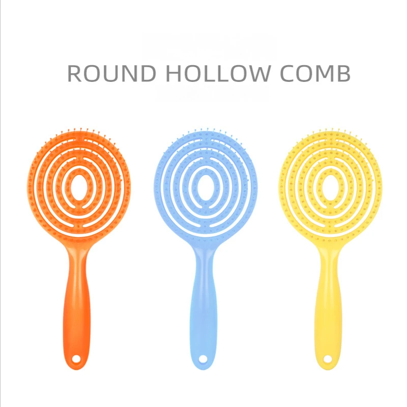 

Hollow Out Style Comb Round Straight Hair Comb Fluffy Comb Home Smoothing Comb Scalp Massage Hair Brush Tool Barber Accessories