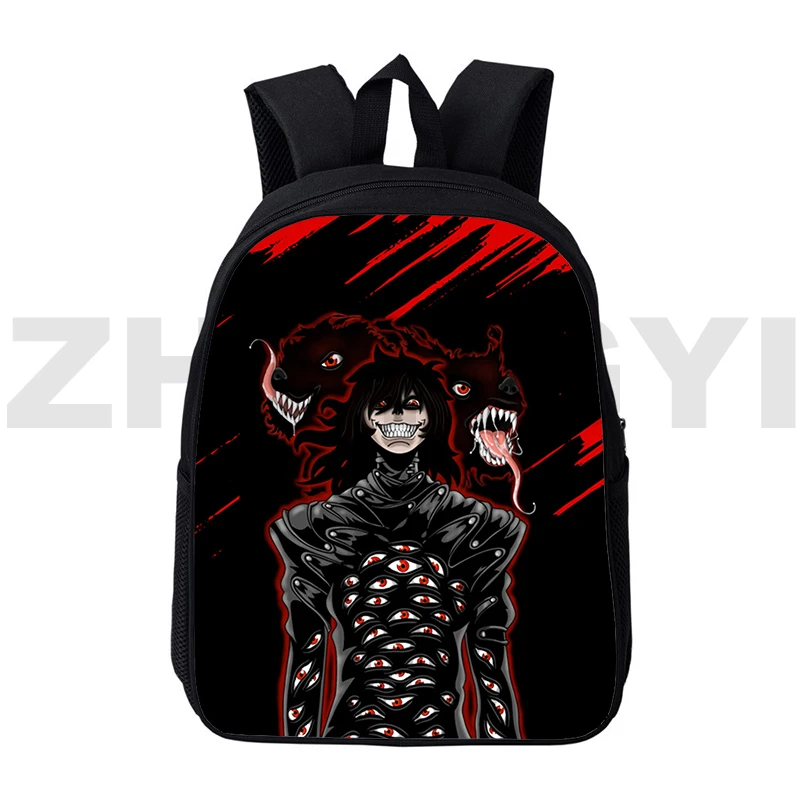 

Hellsing Backpacks 3D Cartoon Printing ヘルシング School Bags Teenager Anime Manga Alucard Eyes Japanese Bag 12/16 Inch Travel Bags