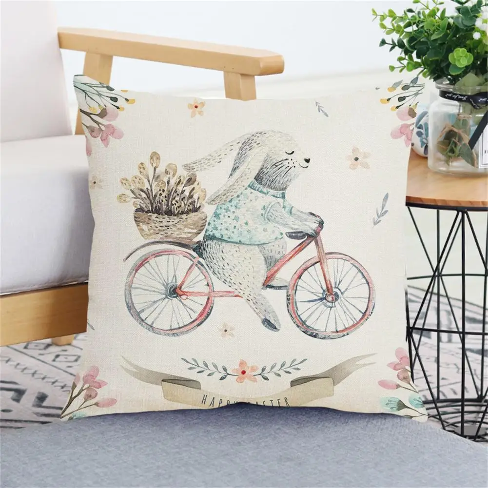 

Fashion Pillow Cover Hidden Zipper Throw Pillow Case Car Sofa Couch Easter Egg Pattern Pillow Cover