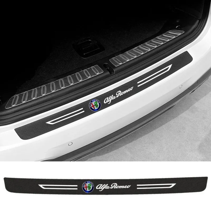 

1PC Car Trunk Bumper Stickers Protective Plate Decals for Alfa Romeo Giulia Stelvio Giulietta 159 147 156 166 Mito Accessories