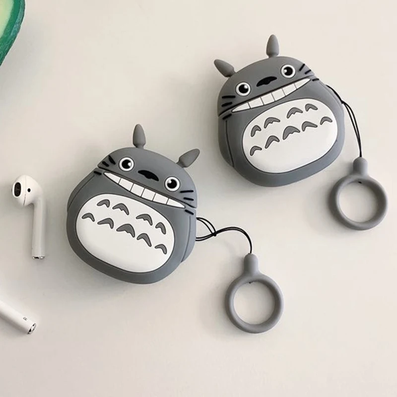 

Чехол Totoro для беспроводных Bluetooth-наушников Apple Airpods, силиконовый чехол для наушников Airpods 1, 2 pro, защитный чехол
