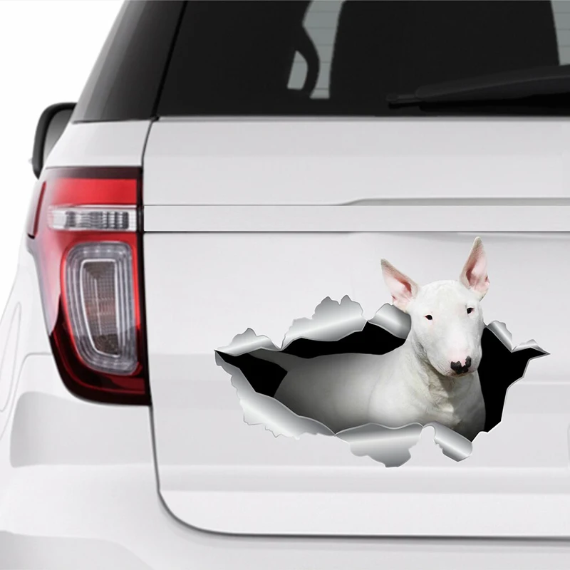 S62228# Car Sticker Bully Pit Little Bull Terrier Dog Animal Waterproof Vinyl Decal Accessories Decor Pegatinas Para Coche - купить по
