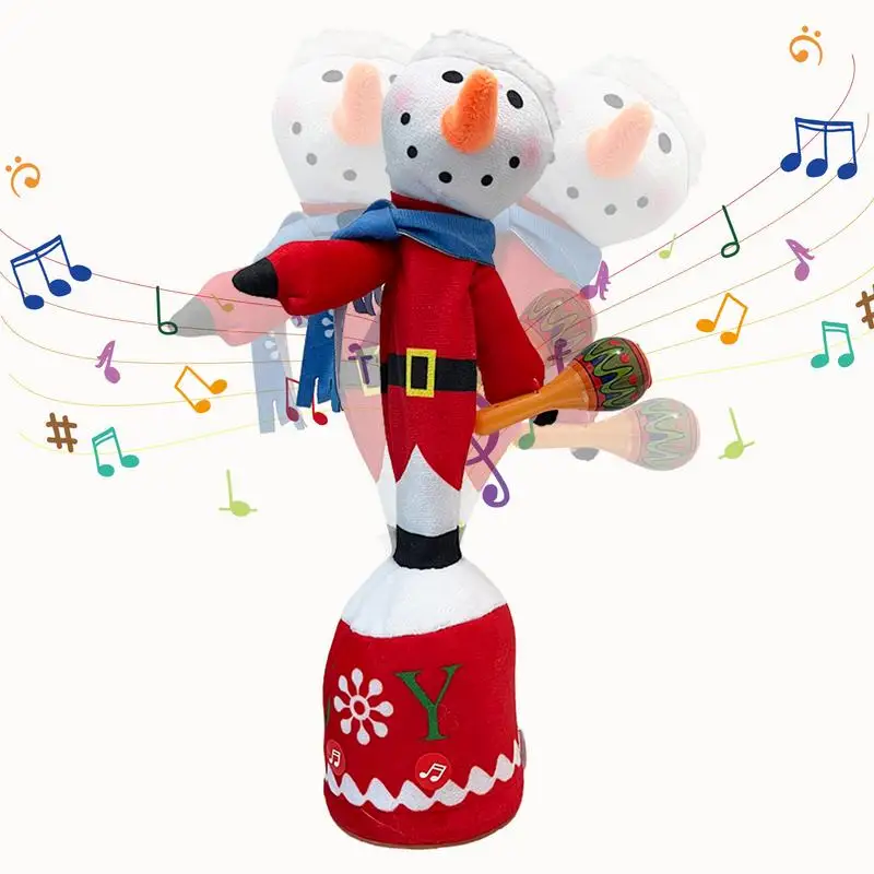 

Танцующая кукла Санта-Клаус, Рождественская электрическая плюшевая поющая игрушка, игрушка Санта-Клаус, плюшевая Интерактивная Танцующая ...