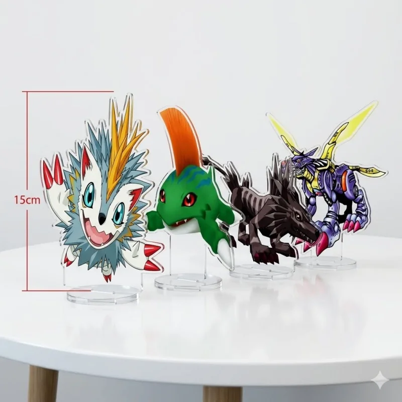 Фото DIGIMON GABUMON AGUMON TOGEMON PALMON TAILMON 15CM акриловой брелок для ключей вывеской мультфильм аниме стоять фигуры поклонников подарки №1