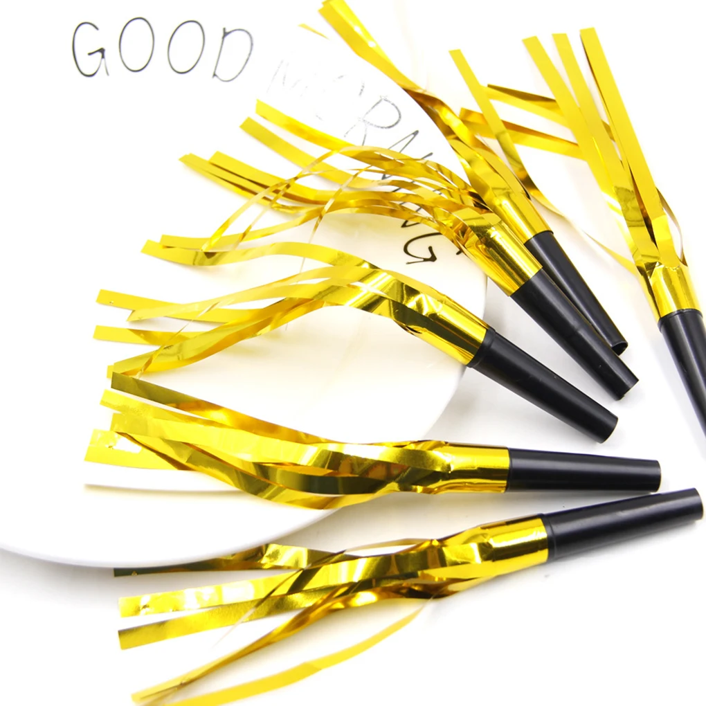 

1 Set Whistle Glitter Noisemaker Unique Design Musical Accessory Music Playing Wide Use Whistling Prop for Party