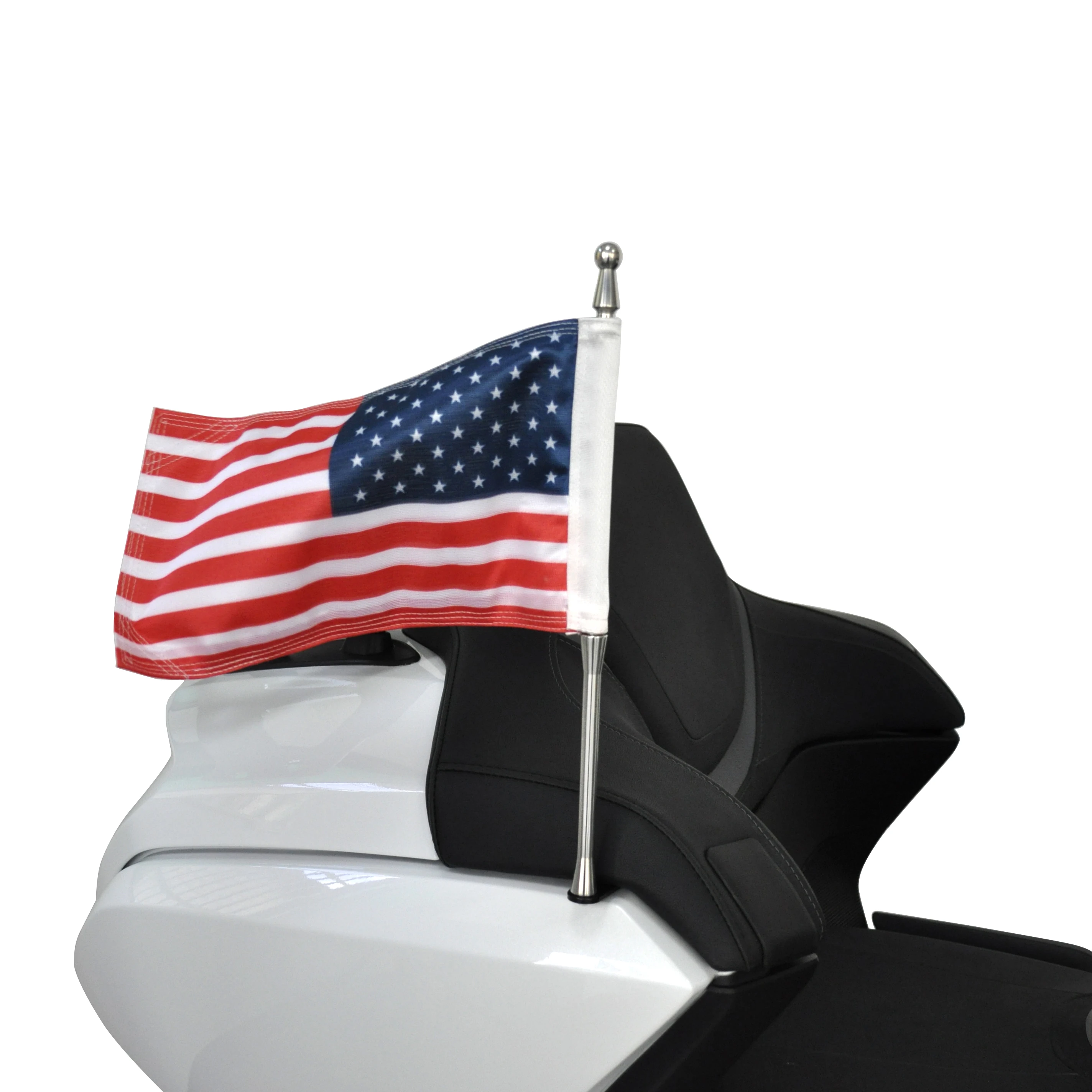 Motorcycle Flagpole Set Accessory Holder Flag Set Banner For Honda Goldwing GL1800 Dct Tour Airbag 2021up 304 Stainless Steel enlarge