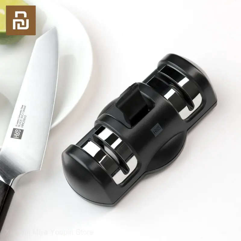 

Xiaomi Huohou Knife Sharpener 2 Stages Double Wheel Sharpener Whetstone Sharpener Tool for Kitchen Knife Polishing Grinder Tools