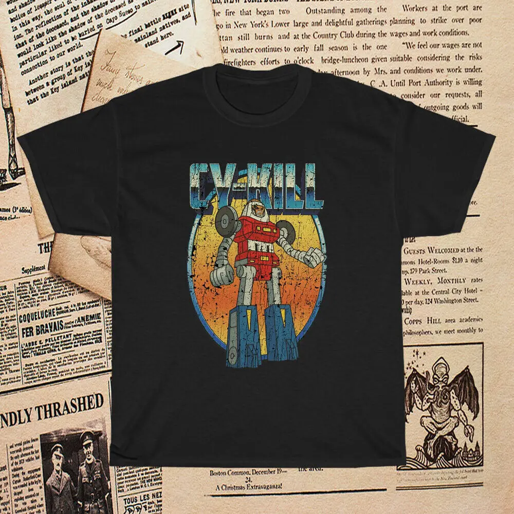 Мужские футболки gobot Cy-Killz 1983 высокого качества из 100% хлопка с коротким рукавом