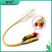 mts 1pcs latex foley catheter 3 way double balloon silicone coating urinal for men urinal female incontinence urinary catheter