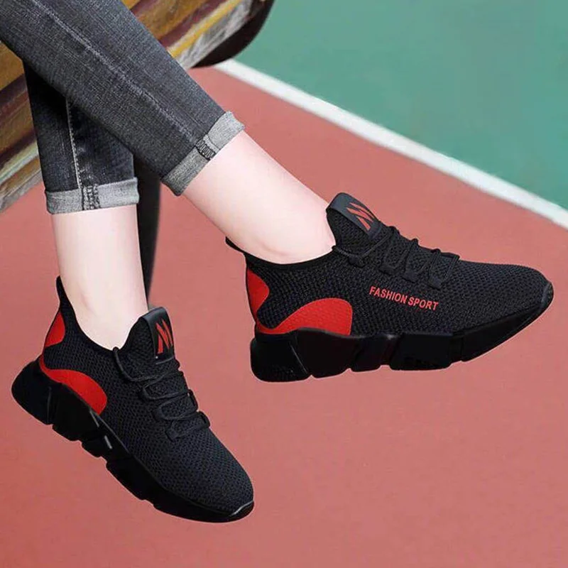 

Light Sneakers Women's Running Shoes Women Slip-On Shoes Female Sports Shoe Thick Bottom Platforms Zapatillas Mujer Deportiva