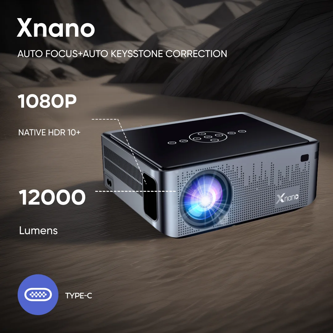 Xnano X1 Pro Портативный проектор 4K 8K Full HD 1080P WiFi Светодиодный видеонаблюдения Android BT5.0