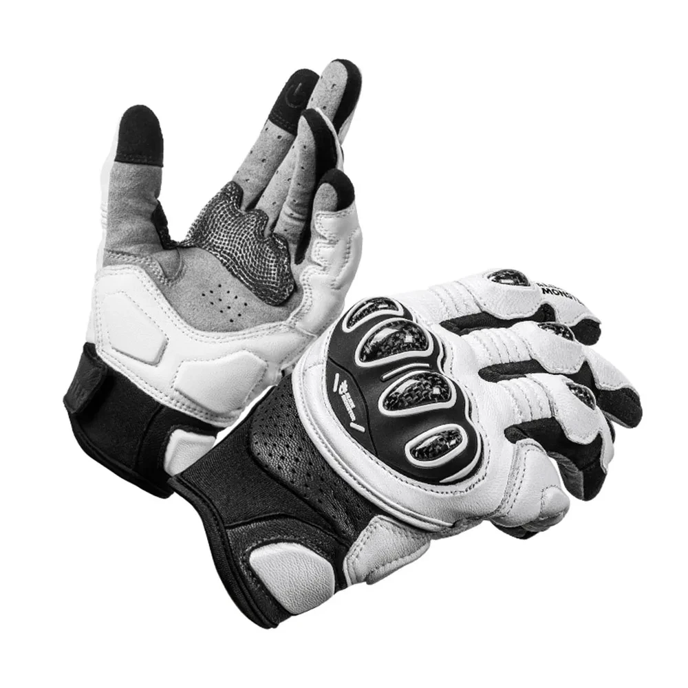 

Перчатки из натуральной кожи, износостойкие, мотоциклетные перчатки для мотокросса, мотоциклетные перчатки с защитой от падения, защитные перчатки из углеродного волокна