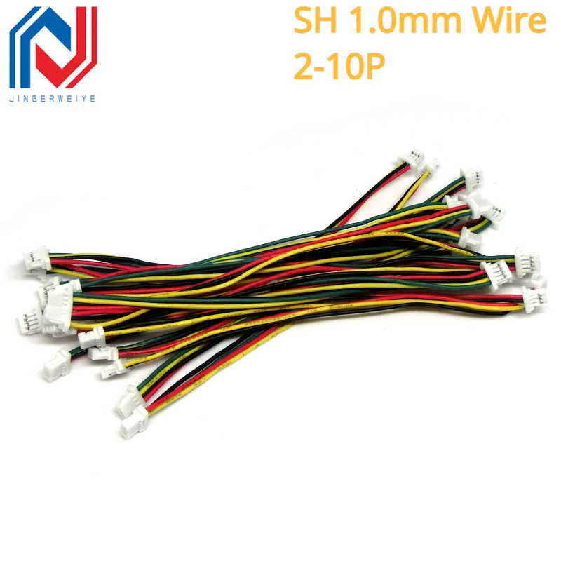 

5PCS 100MM SH 1.0 Wire Cable Connector DIY SH1.0 JST 2/3/4/5/6/7/8/9/10 Pin Electronic Line Double Connect Terminal Plug 28AWG