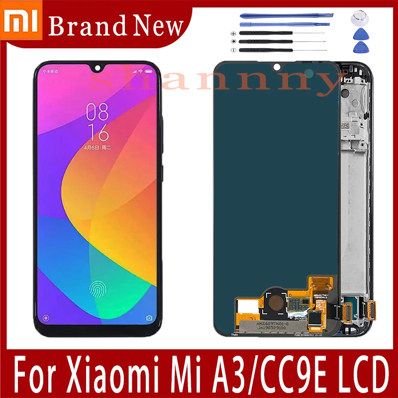 

Brand New 6.09''AMOLED Display For Xiaomi Mi A3 LCD Touch Screen Assembly With Frame M1906F9SI Lcd For Xiaomi Mi CC9E TFT Displa