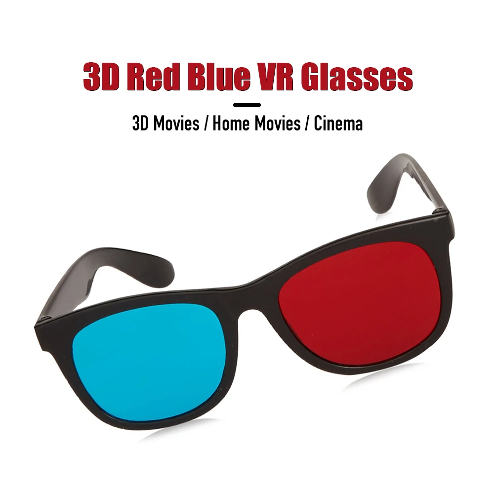 

Universal Black Frame Red Blue Cyan 3D Anaglyph 3D Glasses For Home Theater Projector Movie Computer Game DVD Vision Cinema