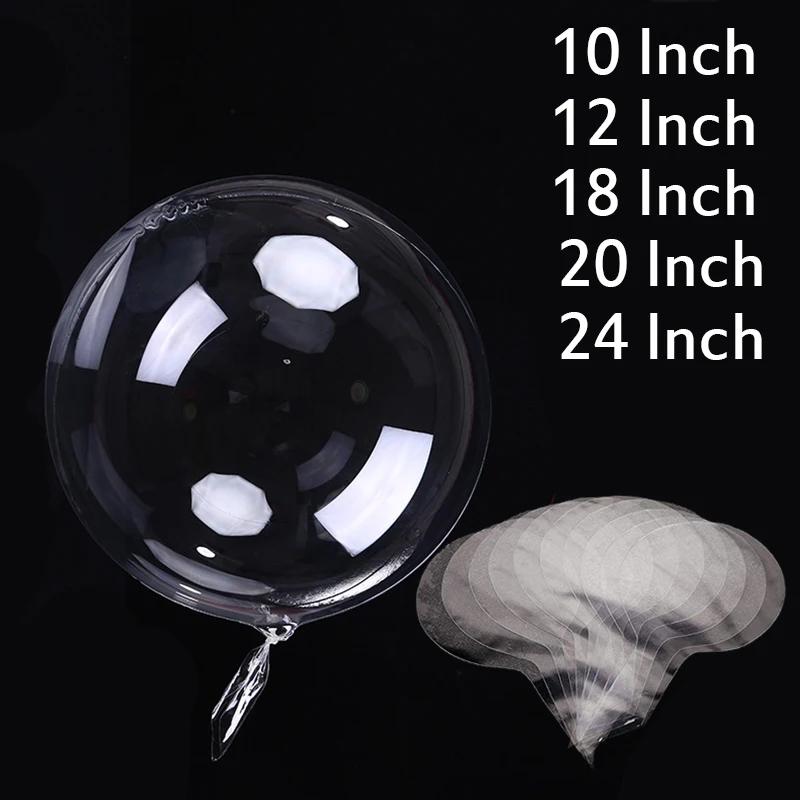 

10pcs 10-24inch Transparent Bobo Bubble Balloon Clear Inflatable Air Helium Globos Wedding Birthday Party Decoration Baby Shower