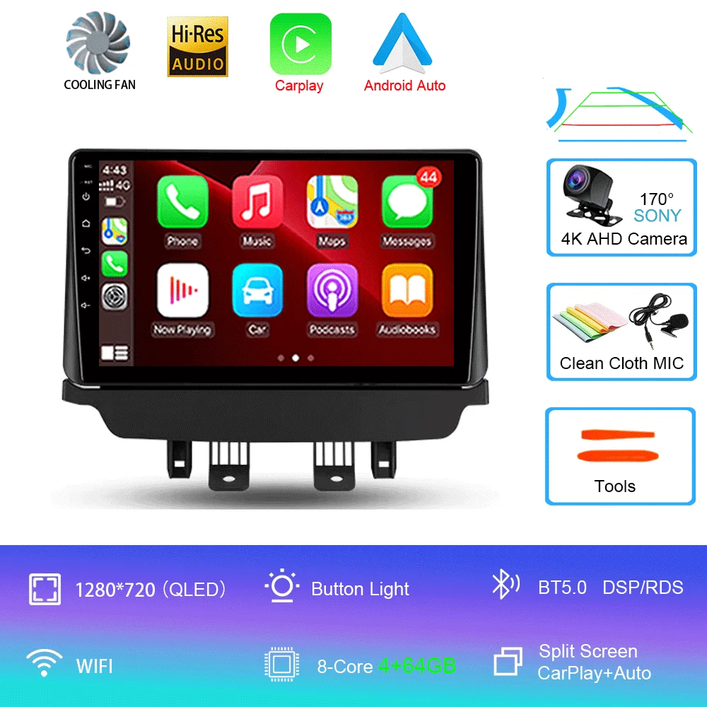 

Автомобильный радиоприемник Android 15 Carplay Auto для Mazda CX-3 CX3 Mazda 2 DK 2014-2021 Мультимедийный плеер GPS-навигация 2din WIFI + 4G Стерео