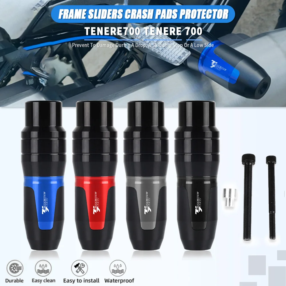 

For Yamaha TENERE 700 TENERE700 2019 2020 2021 Motorcycle Accessories Falling Crash Pads Protection Exhaust Sliders Protector