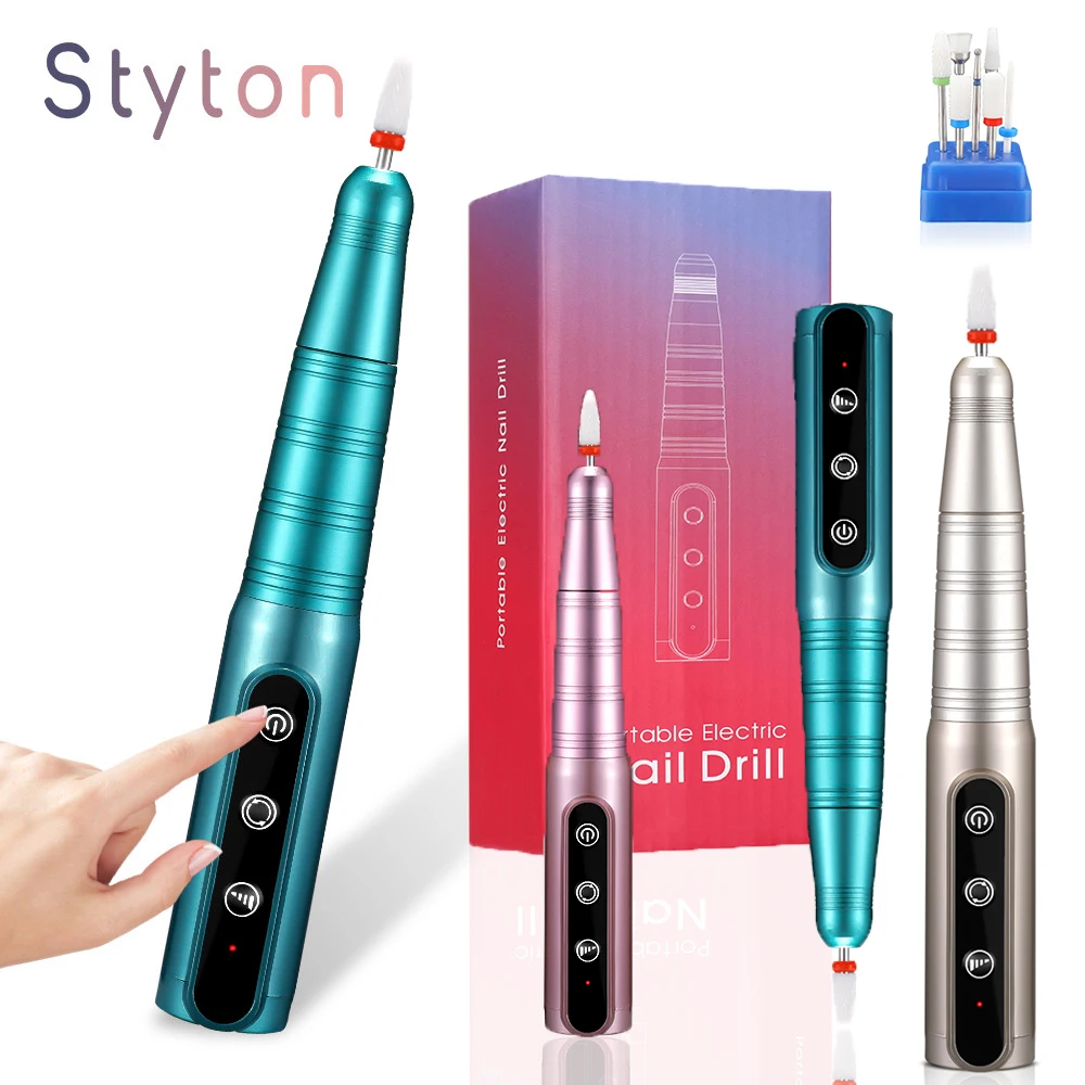 

Styton 35000RPM Electric Nail Drill Machine Manicure Milling Cutter Set For Gel Polishing Nail Drill Pen Salon Nail Equipment