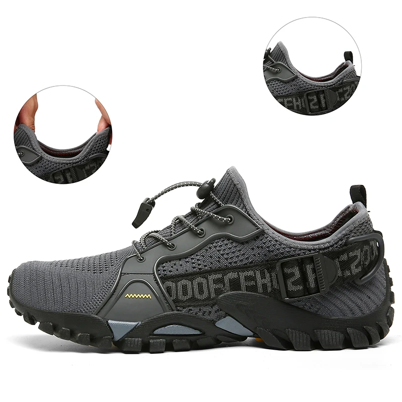 Breathable Upstream Shoes For Men Flying Weaving Climbing Sneakers Unisex Non-Slip Shock-Absorbant Fishing Zapatillas