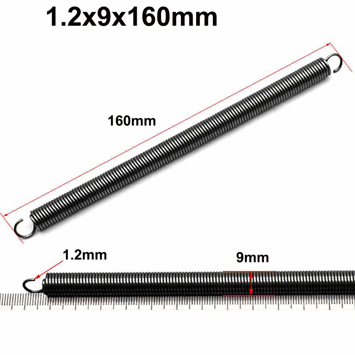 Диаметр провода 1 2 мм OD 9 концы крючков расширение пружины сталь длина