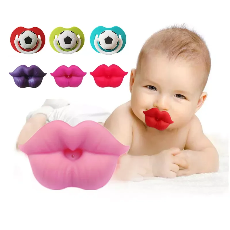 Funny Baby Pacifier Infant Nipple Soother Joke Prank Toddler Nipple Teether Newborn Pacifier Clips Nipples Bottle Nozzl