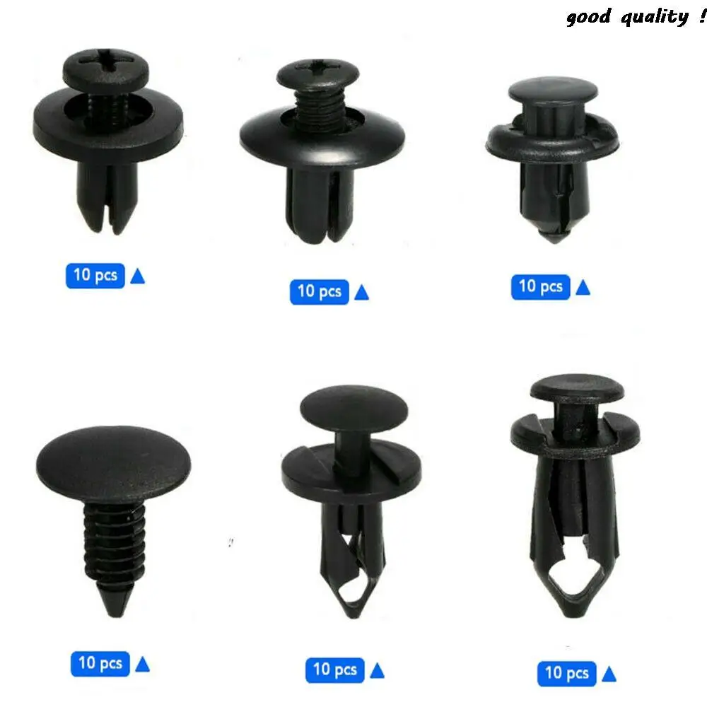 Крепежные клипсы автомобиля 6 размеров 60 штук для Peugeot 207 Jetta MK6 Honda City VW Polo Chevrolet Nissan Kicks Audi A3 On.