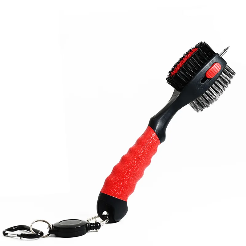 

Golf Accessories Club Cleaning Brush Ball Head Double-sided Cleaning Brush Nylon Steel Brush