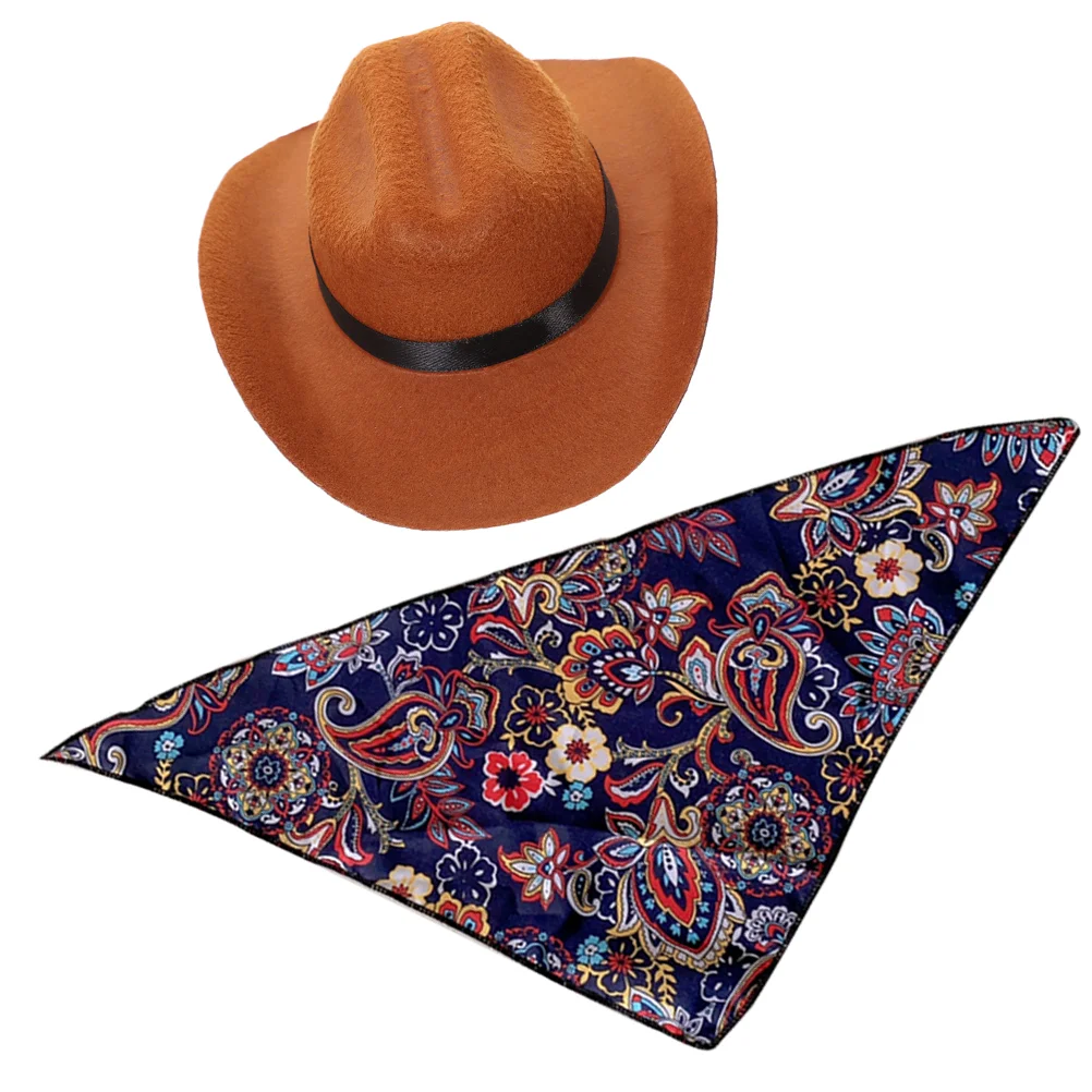 

Cat Headdress Clothing Decor Stylish Dog Bandana Exquisite Triangle Scarf Party Pet Hat Vintage Hats
