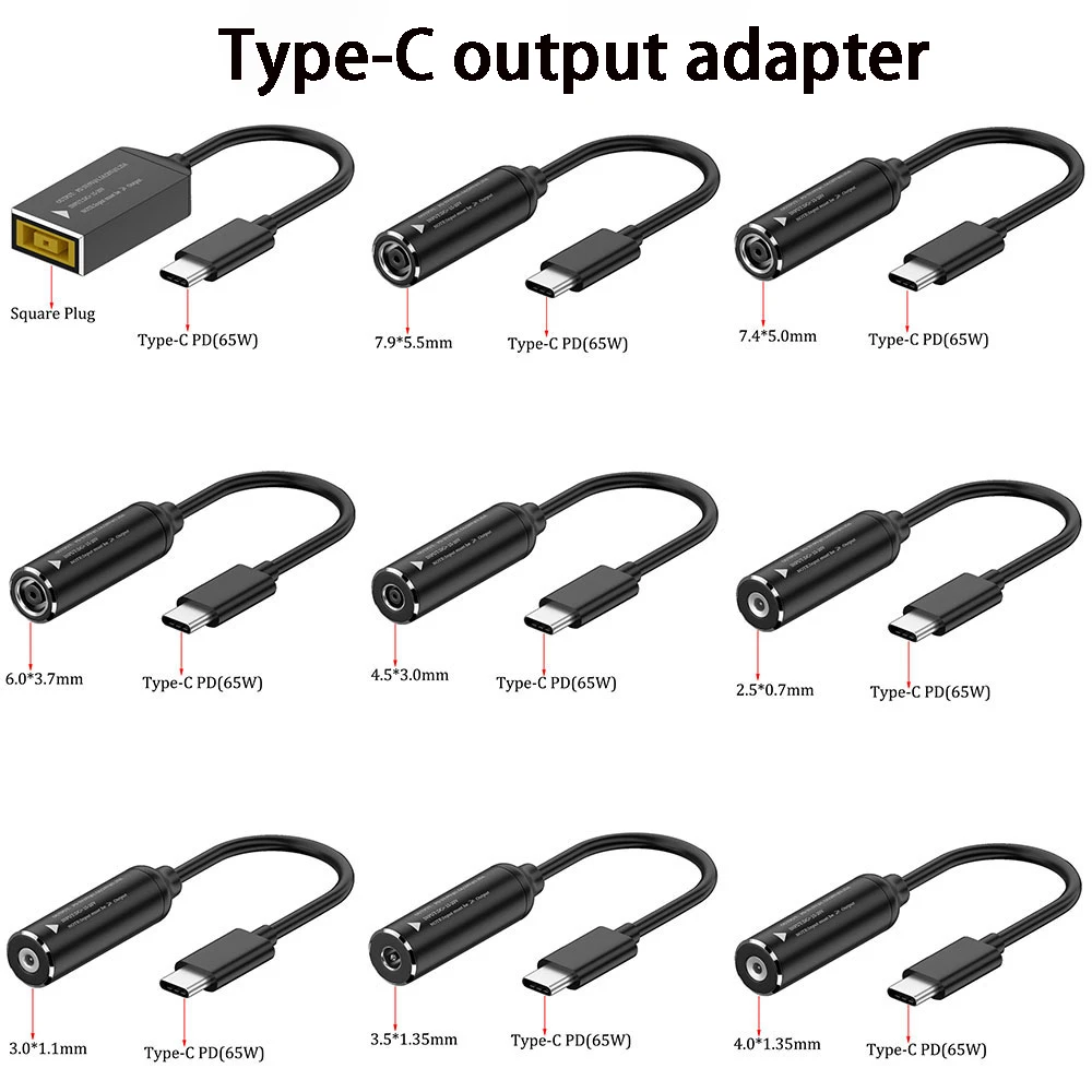 Переходник PD DC в USB C Type-C 65 Вт X x мм