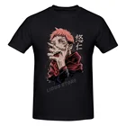 Футболка Yuji Itadori из японского аниме джутсу кайсен, одежда Харадзюку, футболка из 100% хлопка, брендовая футболка с графическим принтом