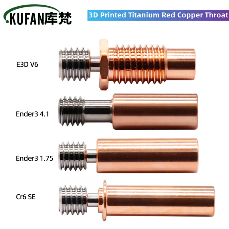 

Bi-Metal V6-Crazy CR6 SE CR10-Tcrazy Heat Break Copper & Stainless Steel All-Metal 3D Printer Throat For Ender3 E3D HOTEND