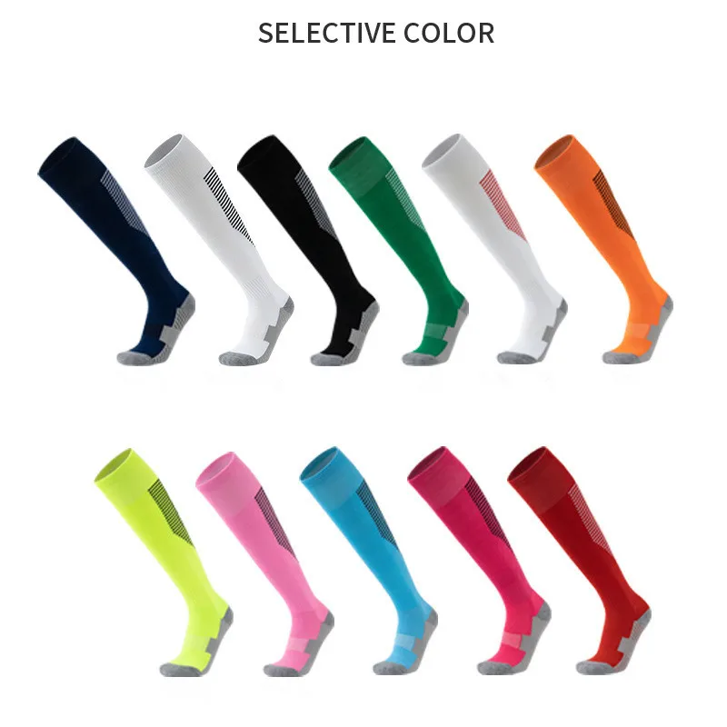 3Pair New Football Socks Non-slip Long Tube Over The Knee Socks Striped Soccer Socks Compression Stockings Outdoor Sports Gym